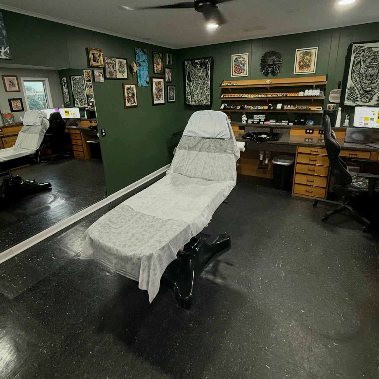 A tattoo room at Greeneworks
